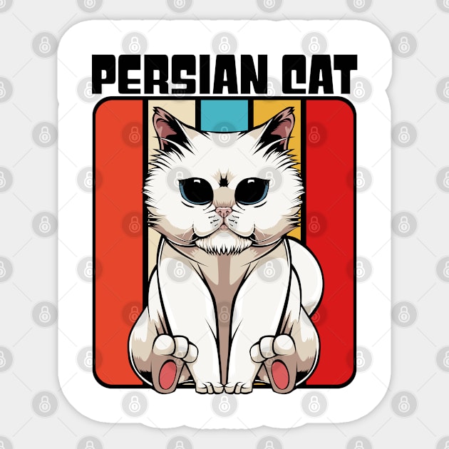 Persian Cat Sticker by Lumio Gifts